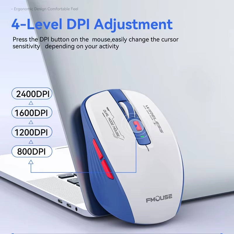 M303L Wireless Bluetooth Mouse 2.4G Dual Mode 1600 DPI Silent Portable Tablet Notebook Office Mouse For PC Android Ios