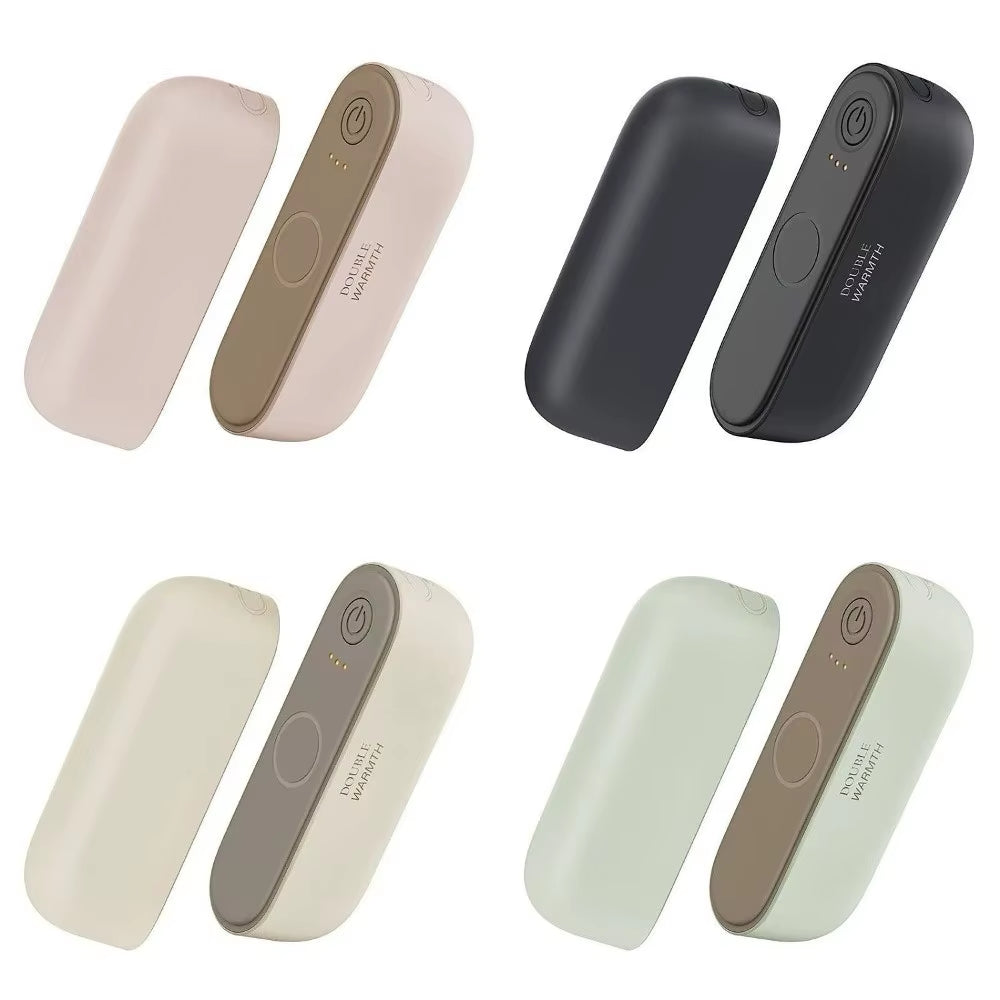 2 in 1 Dual-Palm Hand Warmers Fast Heating Rechargeable Pocket Warm Hand Treasure Detachable Adjustable 3 Temperature Settings
