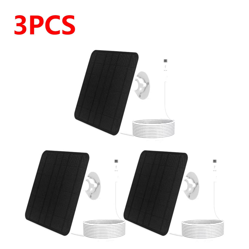 1-3PCS Waterproof 5V 20W Solar Panel for Eufycam 3/3C/2/2C/2 Pro 360°Mounting USB Solar Charger with 9.8 Ft Charging Cable