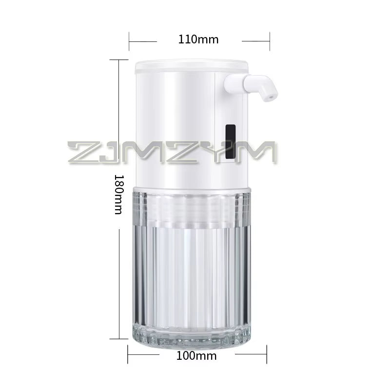 350ML Automatic Soap Dispenser Glass Touchless Rechargeable Soap Dispenser Vertical Hand Sanitizer Bubble Machine For Countertop