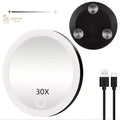 6"led mirror makeup vanity magnifying 5x 10x 20x 30x makeup led daylight mirror three lights home round lighted vanity mirror