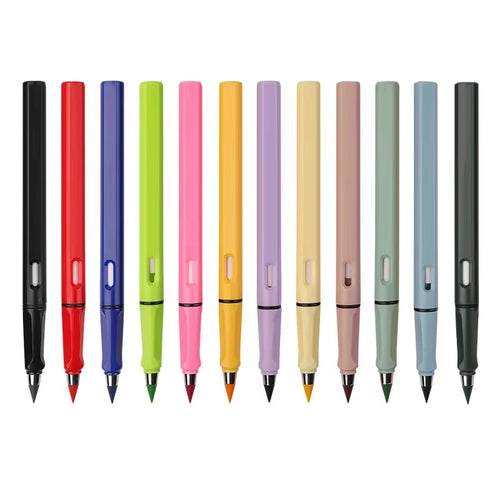 12 Colors/Set Eternal Pencils No Ink Infinity Pencil For Kids Art Sketch Color Drawing Pen Children School Supplies Stationery