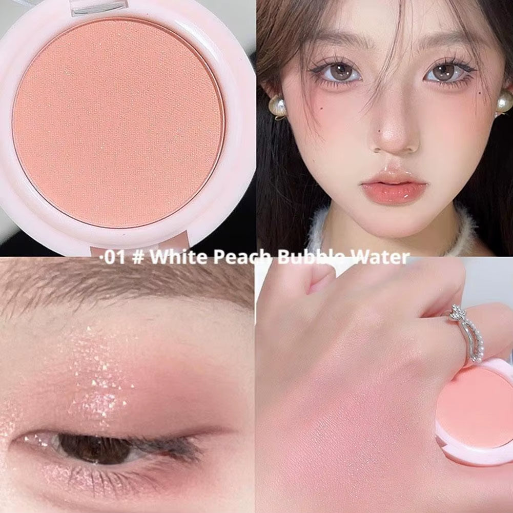 Dopamine shimmer Monochrome Matte Blusher Eyeshadow Palette Soft Silky Cheek Natural Facial Rouge Lasting Nude Low Saturation Po