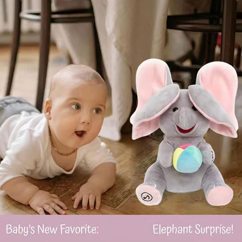 Animated Elephant Toys Plush Elephant with Ears Moving Electric Plush Toy Cute Elephant Stuffed Animal Toy for Baby Gift