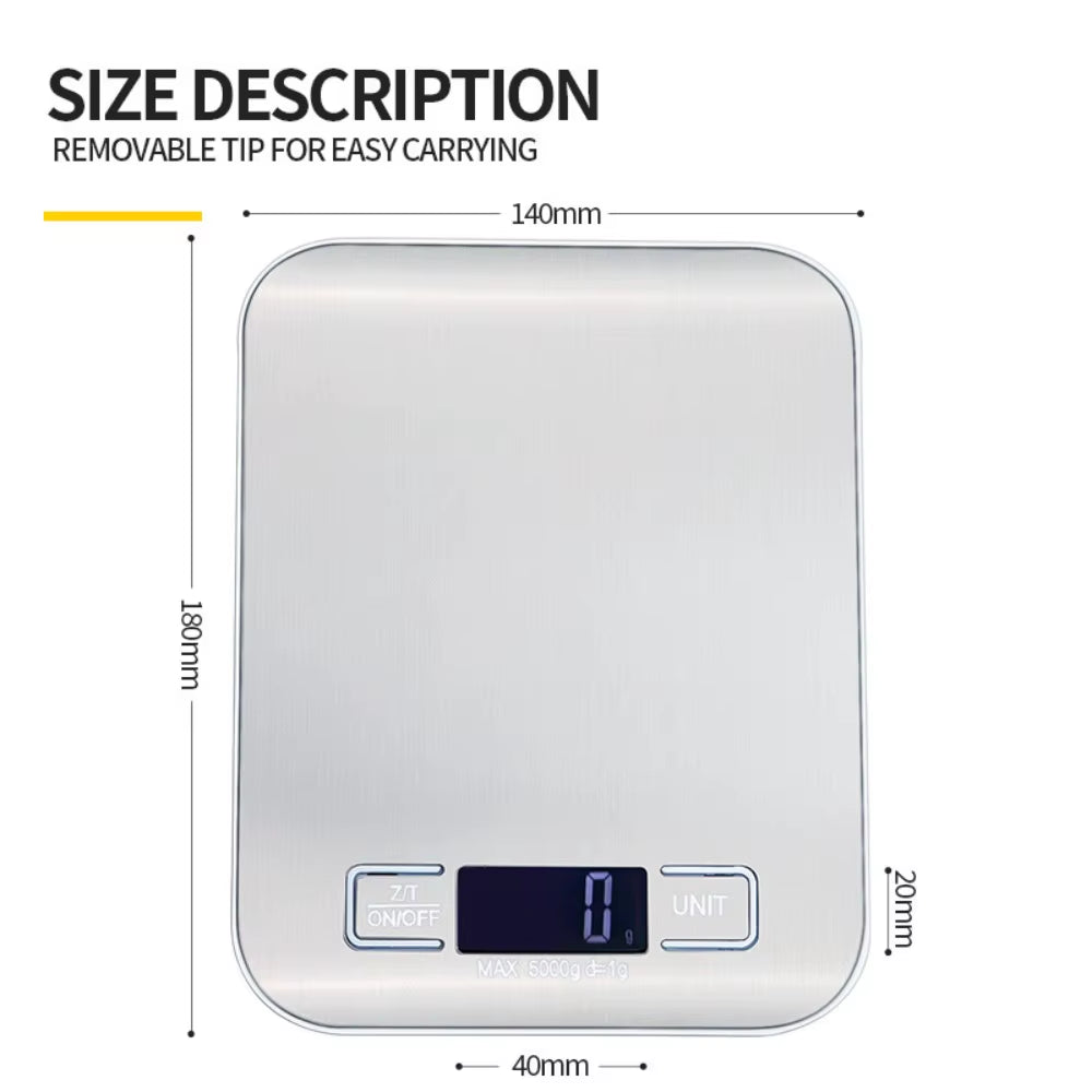 5kg/1g Kitchen Scale Multi functional PrecisionElectronic Scale with LED Display Digital Scale Kitchen Weighing and Baking Tools