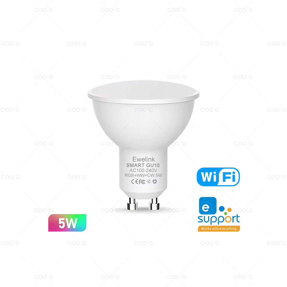 Smart WiFi Zigbee LED Light Bulb Dimmable E27 E14 GU10 RGBCW 3000-6000K LED Candle Lamp For Ewelink APP Alexa Google Home Yandex