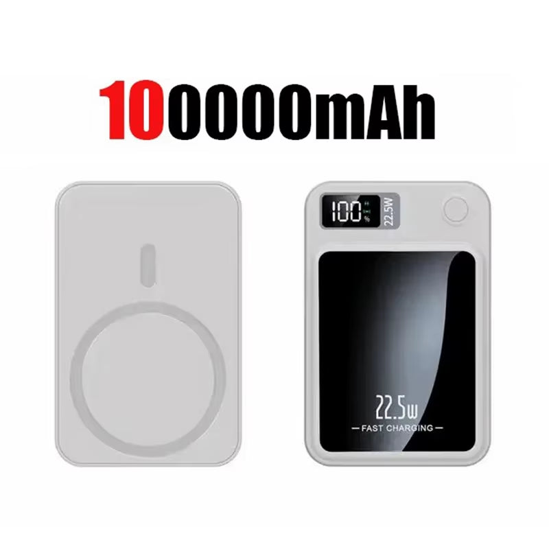 200000mAh Wireless Magnetic Power Bank 22.5W Fast Charging Portable External Battery PowerBank for iPhone Sumsang