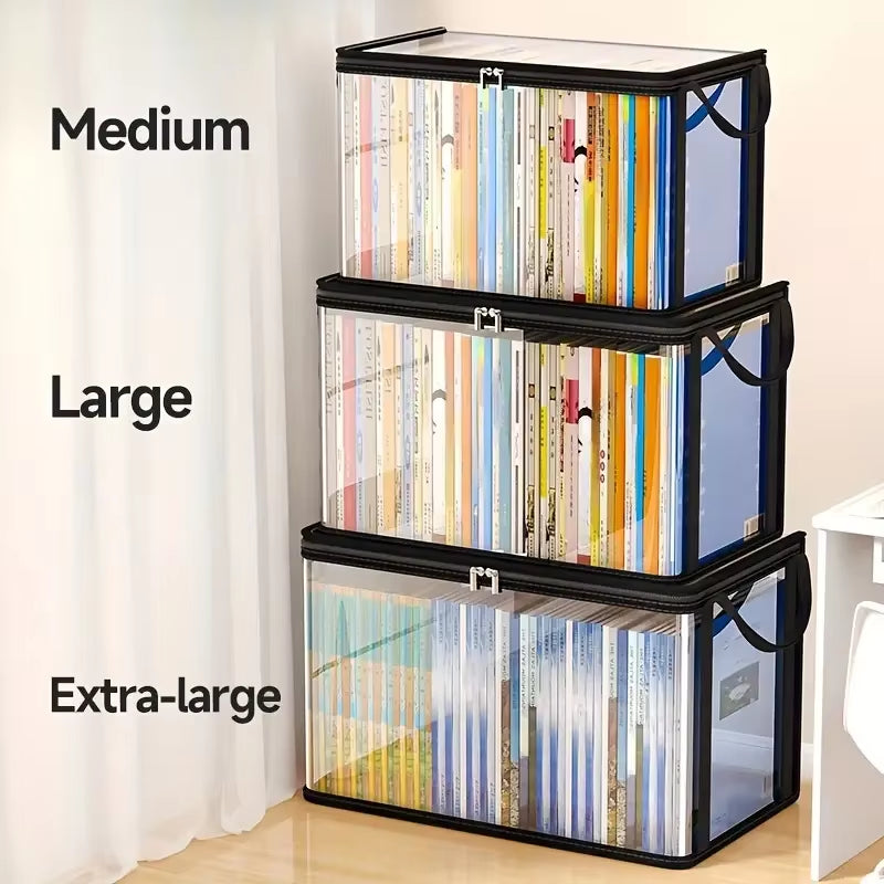 Clear PVC Storage Box | Flip-Top Lid & View Window | Multi-Use Organizer for Toys, Crafts & Supplies | Durable Gift Container