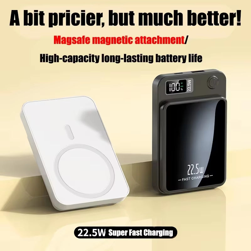 200000mAh Wireless Magnetic Power Bank 22.5W Fast Charging Portable External Battery PowerBank for iPhone Sumsang
