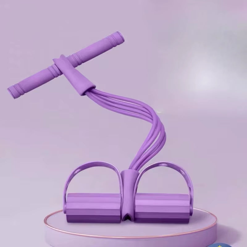 Foot Resistance Bands for Home Yoga Six-Piece Elastic Leg Stretching Rope Set for Full Body Workout Sit-Up Assist Bands