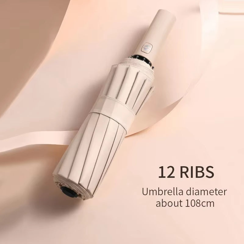 Xiaomi 24 Bone Fully Automatic Umbrella Double Bone Folding Umbrella For Sun UV Protection Rain Resistance Strong Wind Resitance