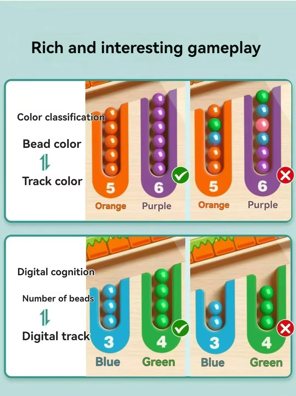 Magnetic Maze 2-in-1 STEM Toy for Ages 3-6, Develops Fine Motor Skills & Concentration