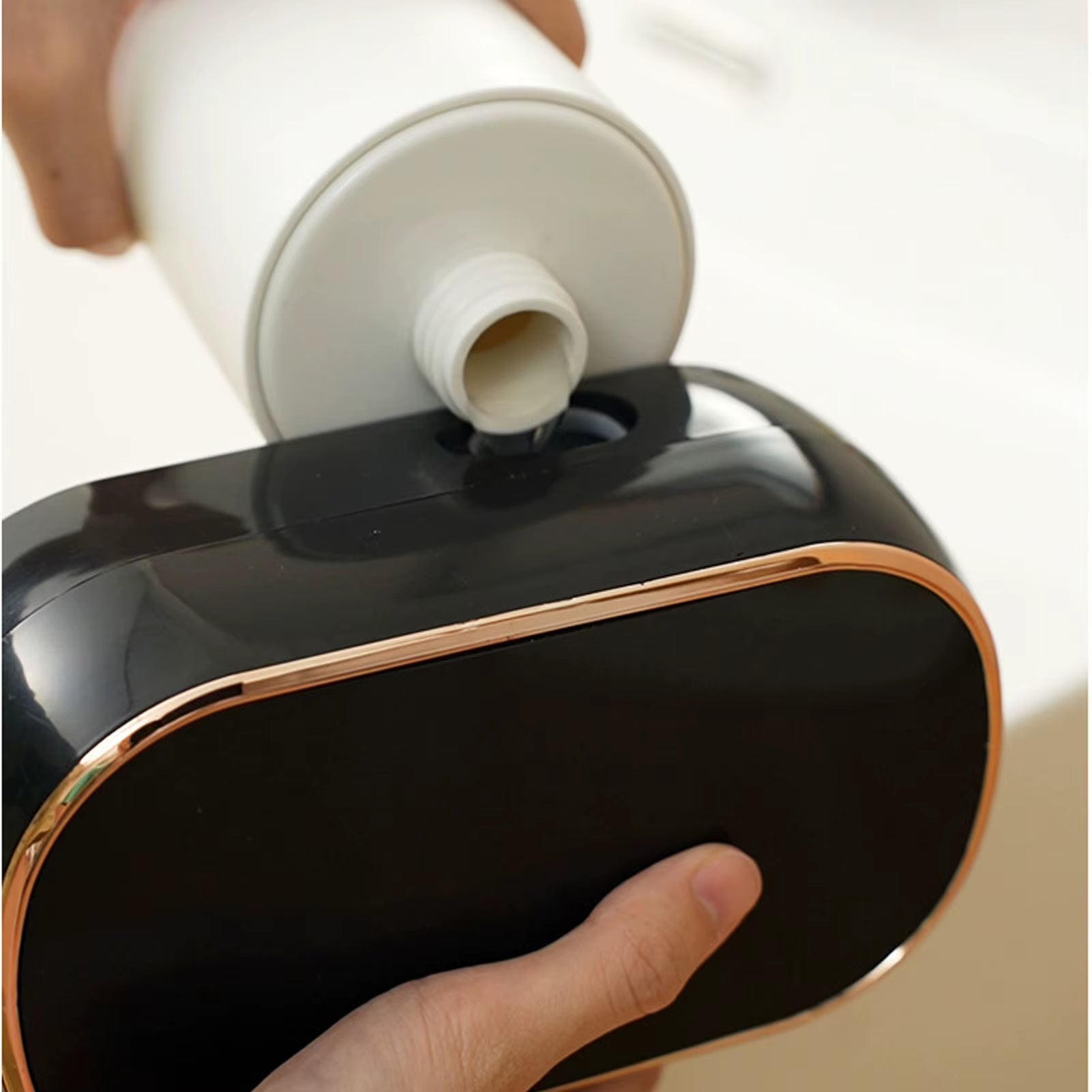 Automatic Foaming Soap Dispenser 350ml Wall Mounted USB Rechargeable Touchless Hand Soap Dispenser with Adhesive for Bathroo