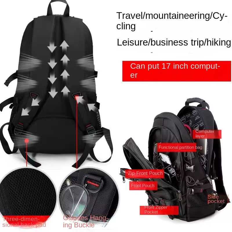 Waterproof Hiking Backpack for Men and Women, Lightweight Travel Camping Backpack, Hiking Backpack 40L, Lightweight Camping Backpack for Men and Women, Waterproof Hiking Backpack, Outdoor Travel Backpack, Suitable for Lightweight Large-Capacity Carry-On Backpack, Travel Backpack, Computer Short-Distance Business Backpack, Suitable for 15.6inch Laptops, Suitable for Travel Business, Thanksgiving Chest Bag, Men's Side Bag, Travel Essentials, Vacation Essentials, Camping Travel Bag, Back to School