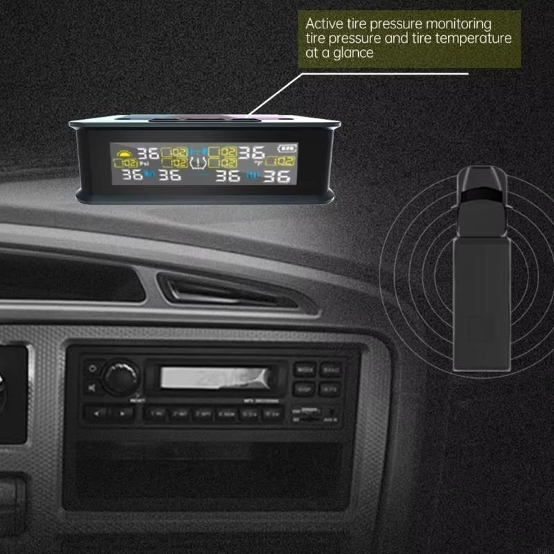 2025 New Tall Accuracy TPMS Trailer Tire Pressure Alarm Structure with Temperature Detection