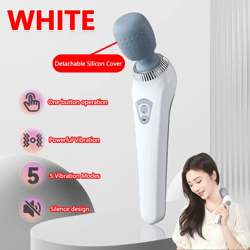 Handheld Massage Gun USB Rechargeable Portable Massager for Neck Back Legs Waist Full Body Muscle Pain Relief Tool