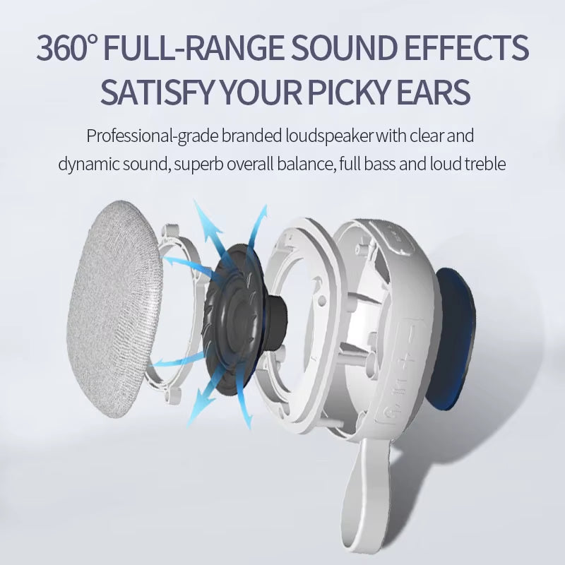 EBS-303 5W Mini Portable Fabric Mesh Speaker Bluetooth 5.0 Magnet Function Subwoofer  Waterproof  TF Card Player  Gift