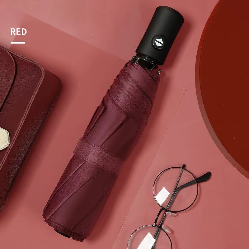 Automatic umbrella eight bone vinyl sunshine and rain dual-purpose sun umbrella sunshade and UV rays automatic folding gift adve