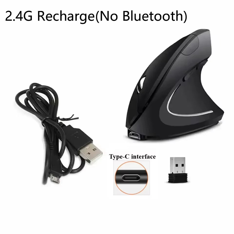 Vertical Ergonomic Gaming Mouse Wireless Rechargeable Gamer Mause Kit Optical 2.4G Mouse Computer PC Laptop Desktop USB Mice