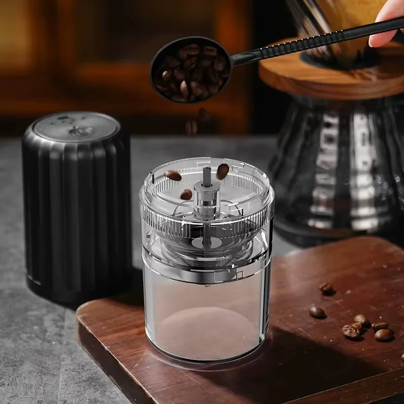 1pc Electric wireless coffee grinder, USB charging, adjustable powder thickness, can grind coffee, pepper, sea salt, etc.