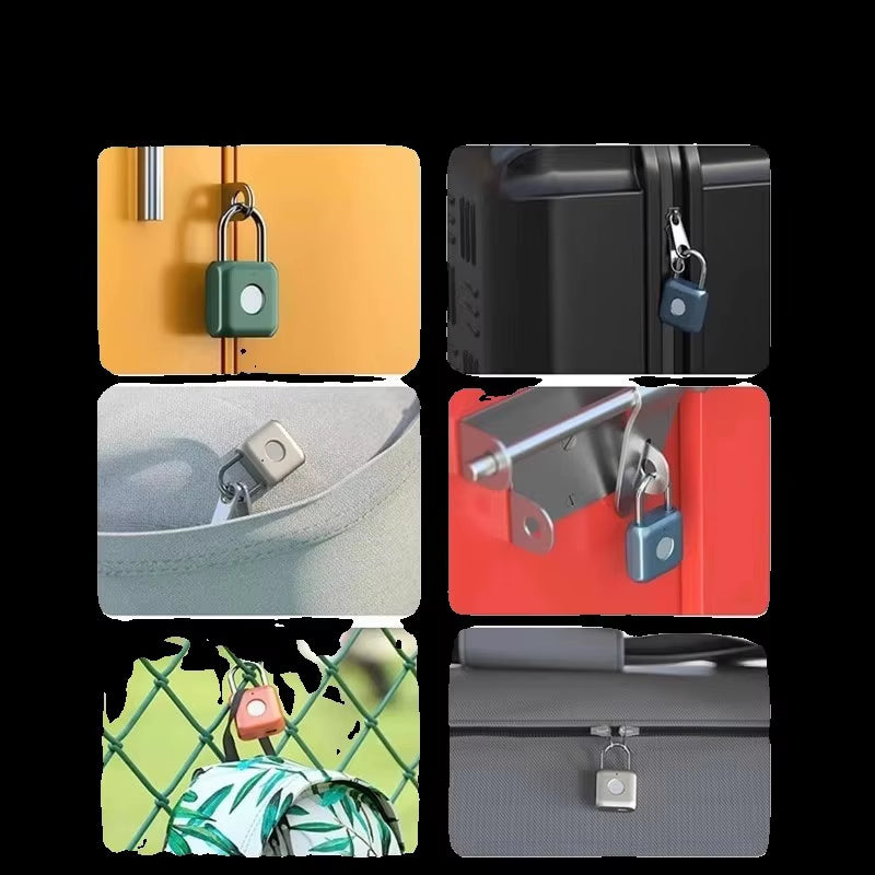 Cabinet Padlock Fingerprint Lock Student Dormitory Mini Padlock Fingerprint Identification Unlocking Smart Lock Charging