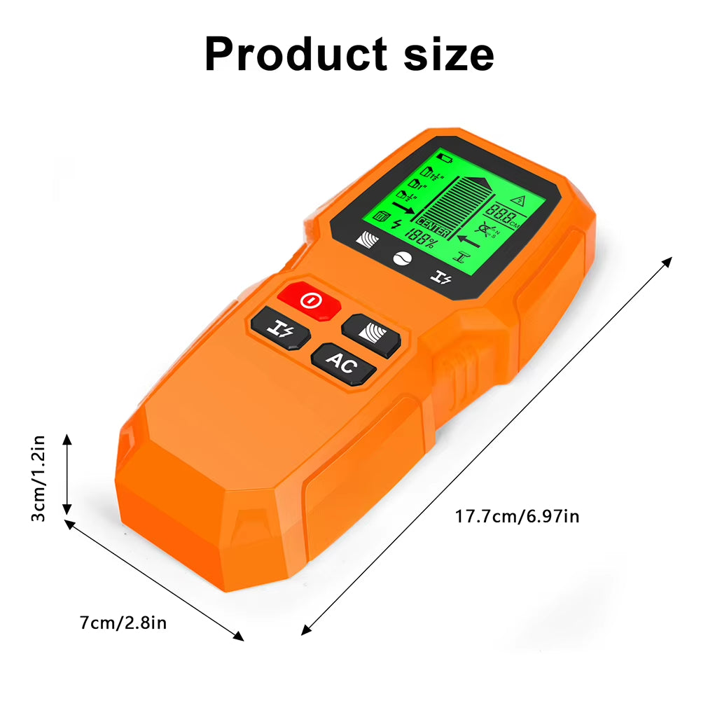 7 in 1 Electric Wall Scanner Sensor with LCD Display Studs Detector High Accuracy for AC Wire Metal Studs Wood Joist Pipe