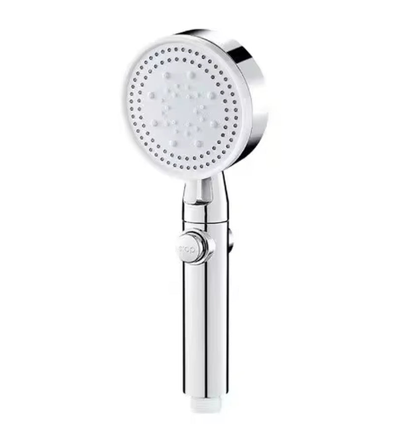 Adjustable High Pressure Shower Head 5 Modes with Hose Water Saving One-Key Stop Spray Nozzle - Bathroom Shower Accessories