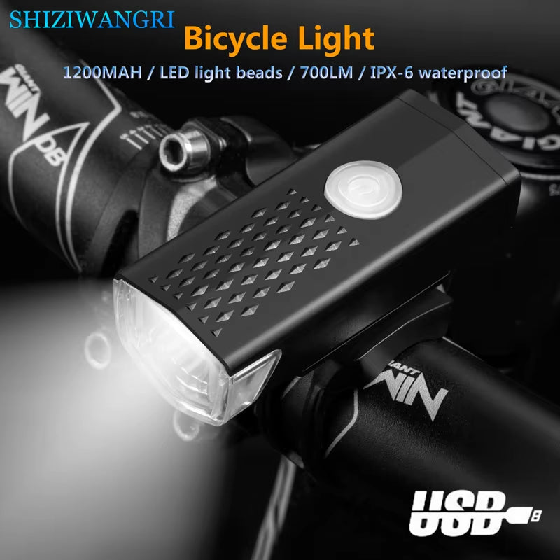 5 Sets Bicycle Front Light  Portable LED Charging Bike Light Waterproof Cycling Flashlight Rear Light Bike Accessories
