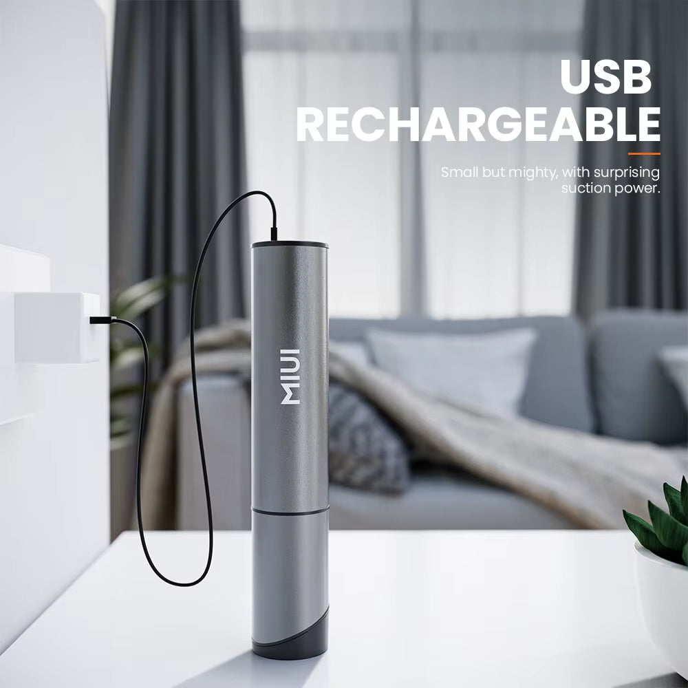 Mini Portable Vacuum Cleaner Cordless Handheld Vacuum with 3 Suction Heads Easy to Clean for Desktop Keyboard Car USB