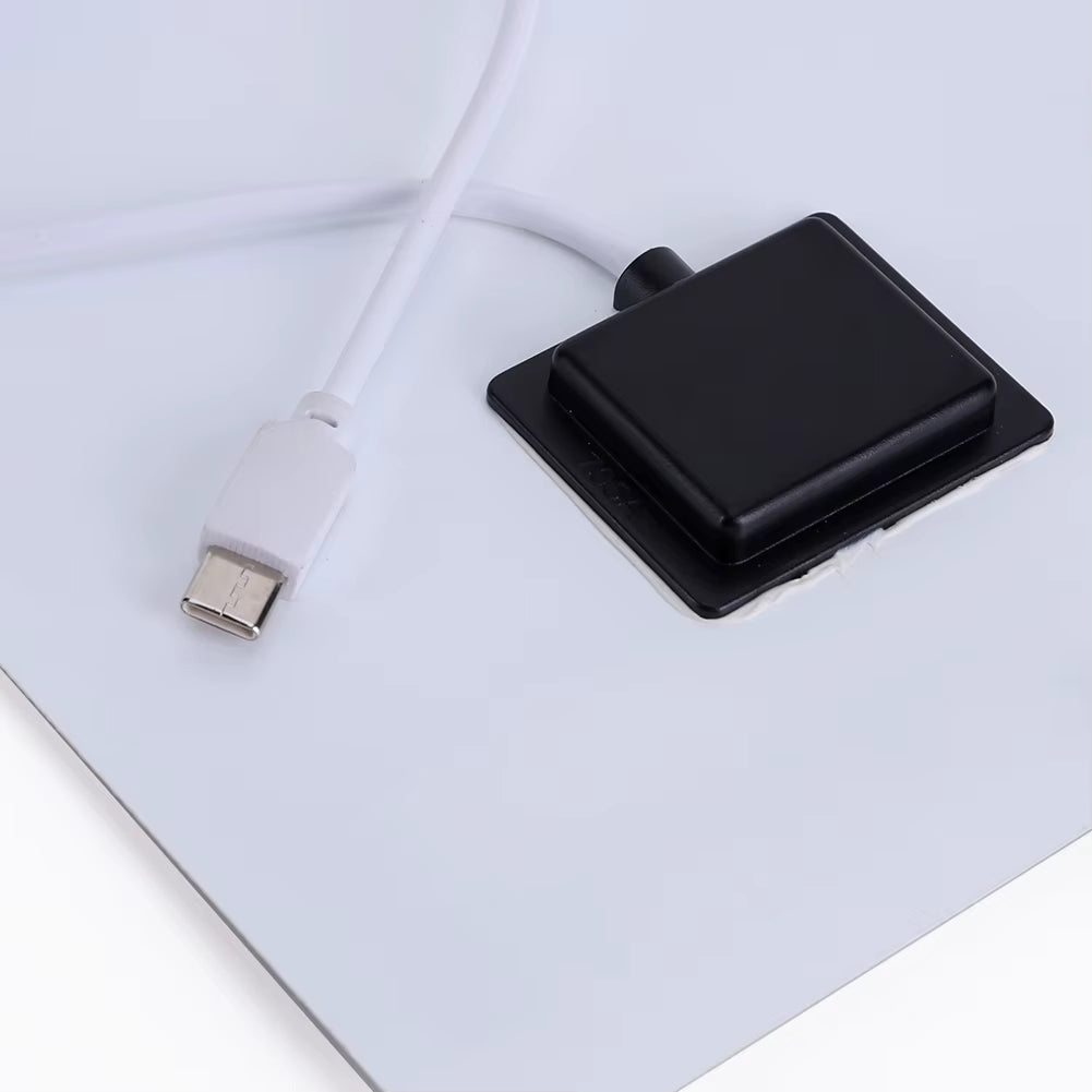 Type-C Solar Panel Charger Output 20W 5V 1600MA Solar Panel Monolithic Silicon Scratchproof for Wireless Outdoor Security Camera