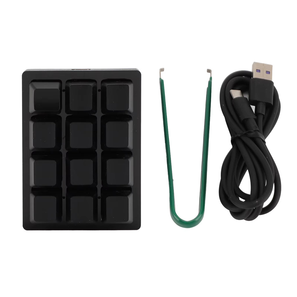 12 Key Mechanical Gaming Keyboard 12 Key Mechanical Gaming Keyboard  USB Wired RGB Red Switch Programmable Macro Keyboard