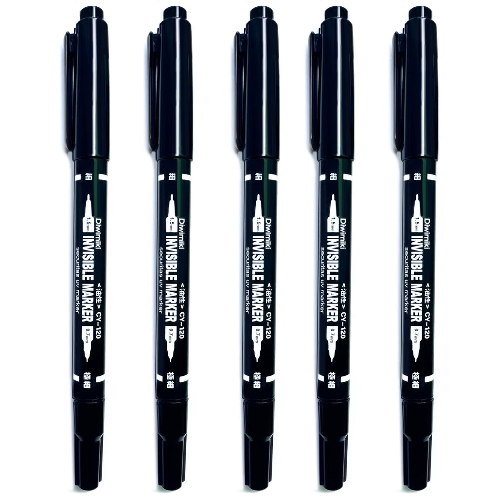 Invisible Pen Uv Light Dual Tip Highlighters Magic Pen Textmarker Markers for Poker Chess Paper Detective Game Office Stationary