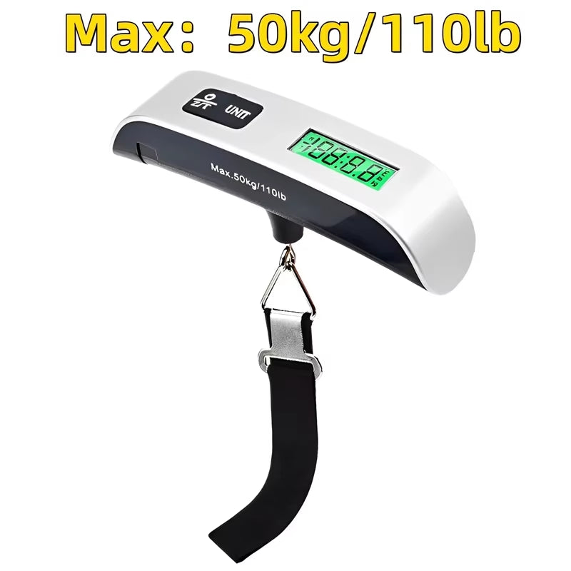10g-50kg Portable Digital Luggage Weight Scale LCD Display Pocket Electronic Scale Balance Suitcase Travel Baggage Weight Tool