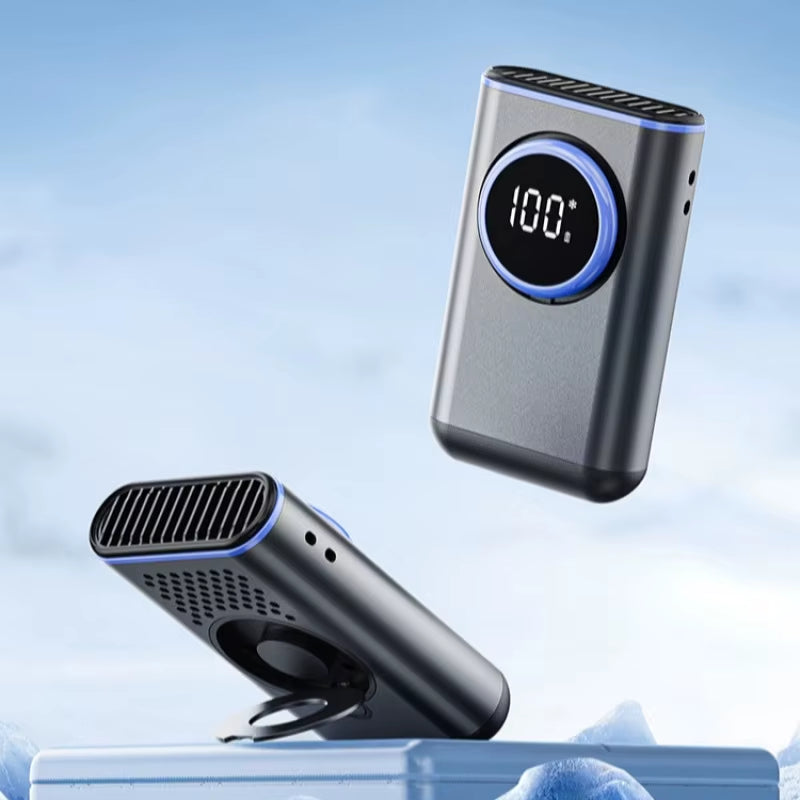 Hanging Neck Fan 3-in-1 Portable Fan Handheld Waist-hanging Neck Fan  Digital Display 100 Levels Aluminum Backpack Handheld Fan