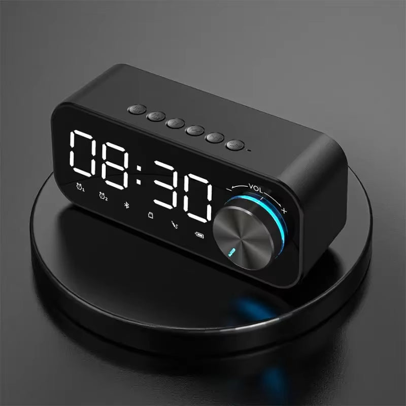 Soundbar with Clock Wireless Bluetooth Speaker Led Alarm Radio Music 5.0 Speakers Portable Bass LED USB TF Card Loudspeaker