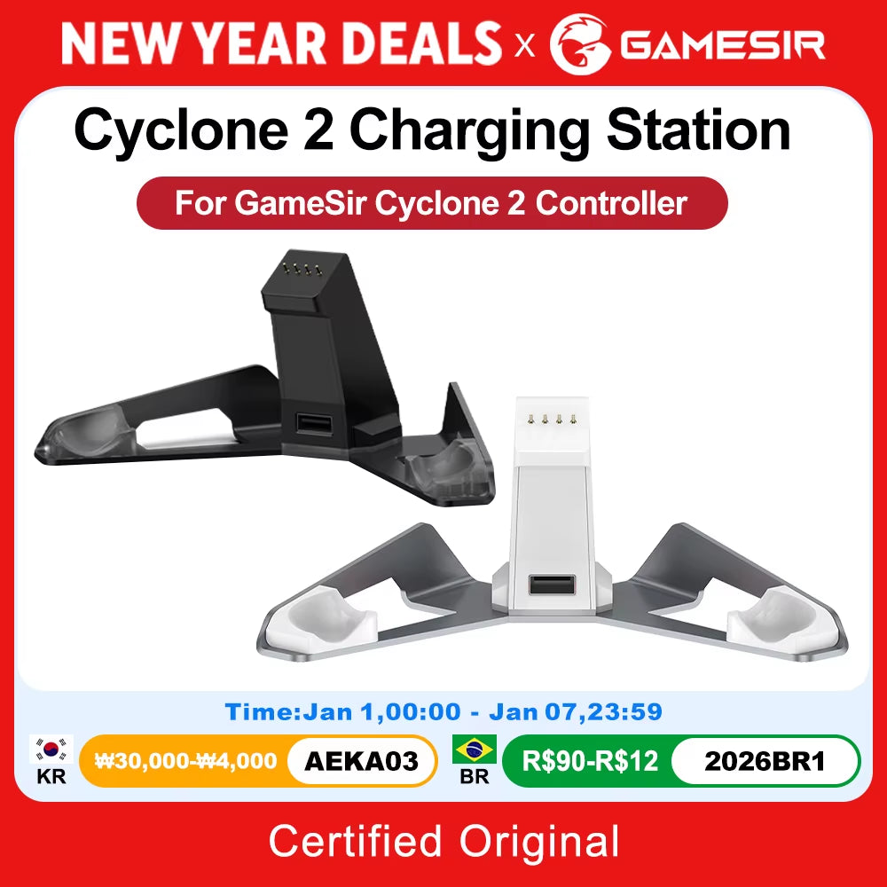 Cyclone 2 Charging Station Dock Original Wireless Switch Controller Gamepad Charger Base Accessories Alumintum Alloy  ﻿