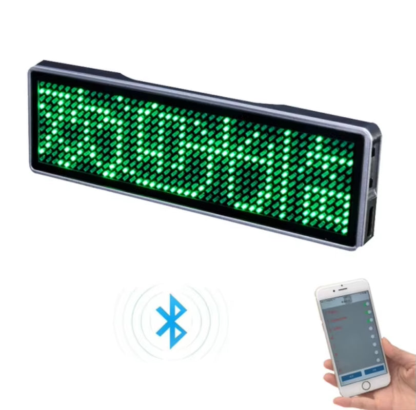 Bluetooth LED Module Name Badge DIY Programmable Scrolling Message Board Mini LED Display HD DIY Electronic Kit