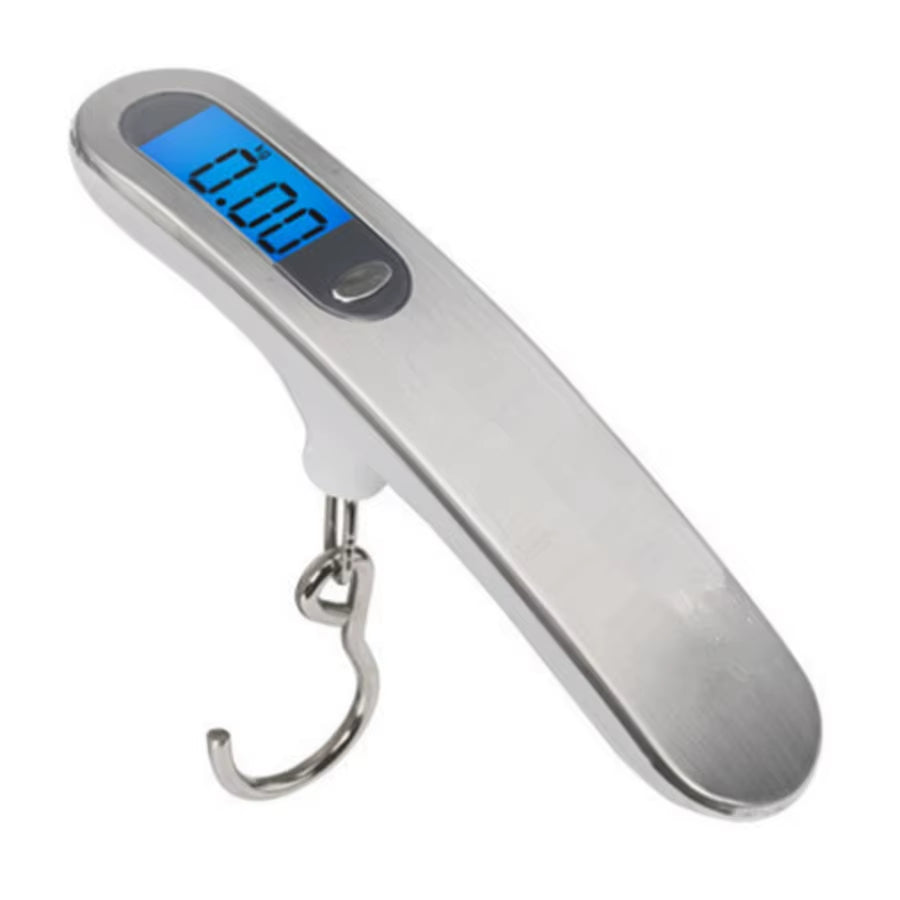 Small Portable Scale Digital LCD Display 110lb/50kg Electronic Luggage Hanging Suitcase Travel Weighs Baggage Fishing Scale