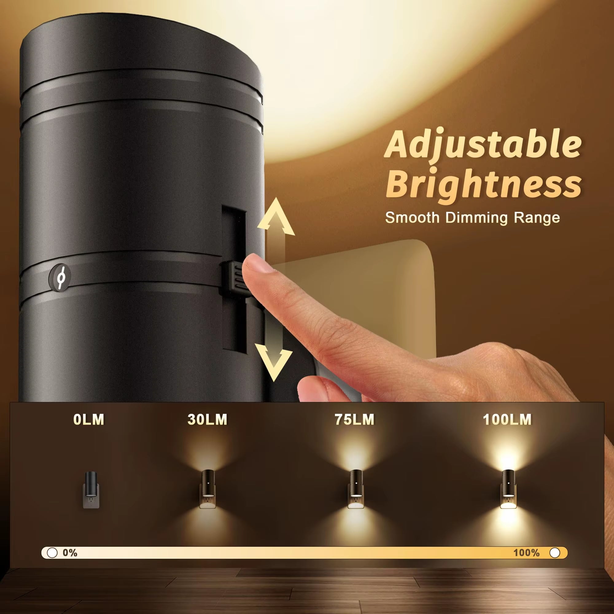 LED Night Light Plug In Smart Photosensor Light Dimmable Wall Lamp for Home Aisle WC Hallway Stair Kitchen Bedroom Night Lamp