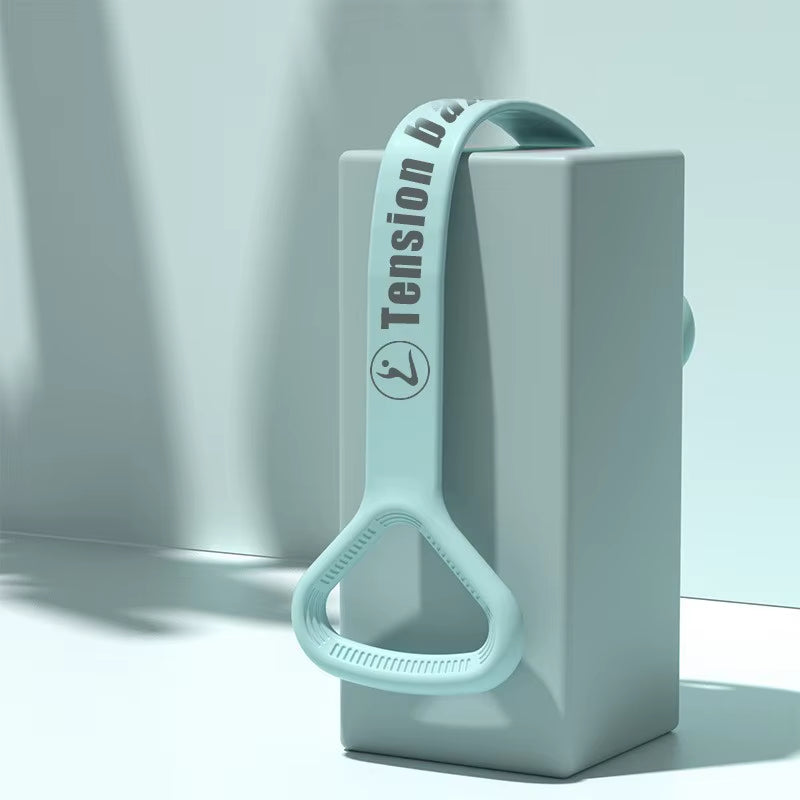 Resistance Band 8-Figure Pull Rope Yoga Fitness Tool for Back & Shoulder Stretching Home Gym Muscle Training Elastic Band