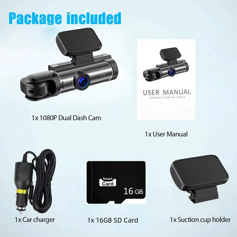 1080P dual camera,Dash Cam for cars,Front And Inside,car camera with IR Night Vision,Loop Recording,wide angle Car DVR