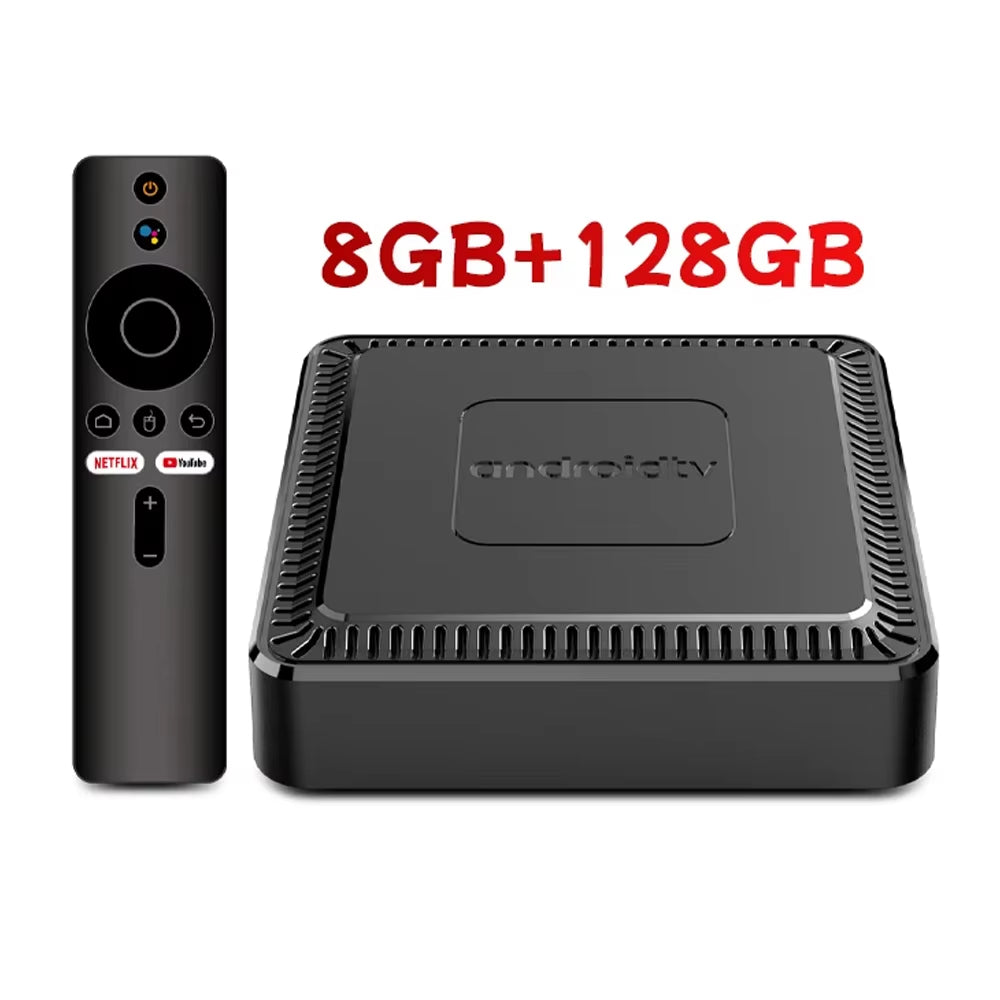 Q7 New Android 14 TV Box 8GB+128GB Smart Network Set-Top Box Supports WiFi 6 Bluetooth 5.0 4K HDR10 Voice Remote Control TV Box