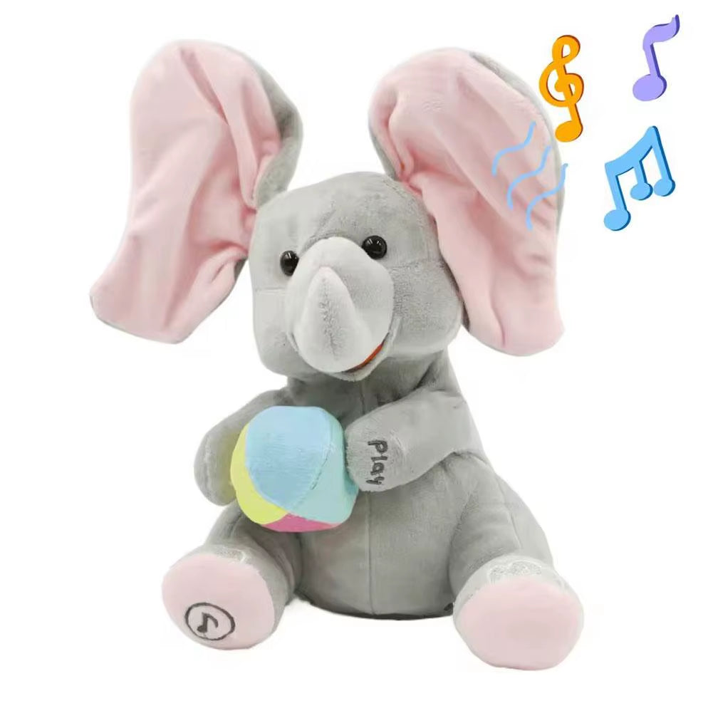 Animated Elephant Toys Plush Elephant with Ears Moving Electric Plush Toy Cute Elephant Stuffed Animal Toy for Baby Gift