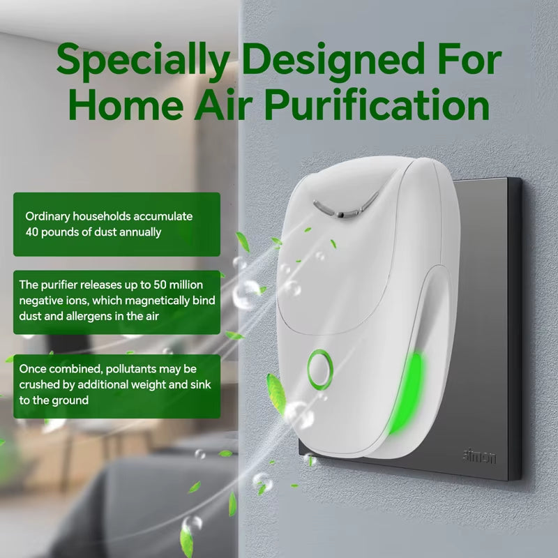Xiaomi Compact USB Plug Play Negative Ion Air Purifier Intelligent Eliminates Odors Smoke And Formaldehyde Purifies For Room