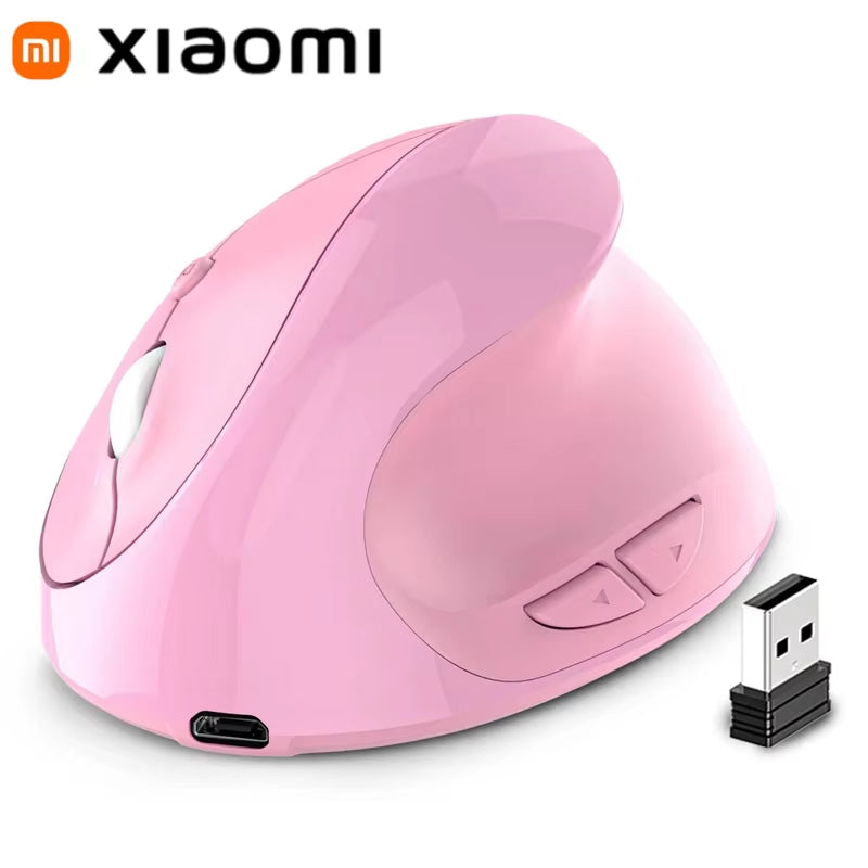 Xiaomi Rechargeable/Battery Vertical Mouse Wireless USB 2.4G Right Hand Ergonomic Mice for Computer Laptop Gaming Mouse 2025 New