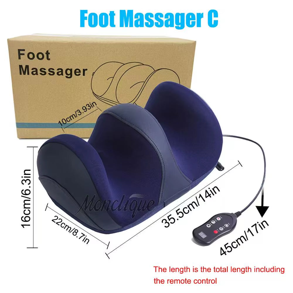 Extra Big Electric Foot Massager Hot Compress Shiatsu Kneading Leg Roller Kneading Calf Deep Relieve Fatigue Relaxation Muscle