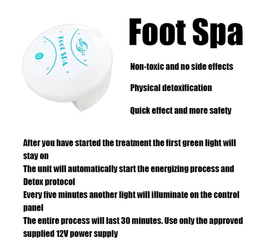 Detox Ion Electric Foot Spa Bath Massager Machine Foot Bath Cleaning Footspa Vibrating Whirlpool Care Arrays Aqua Health Therapy