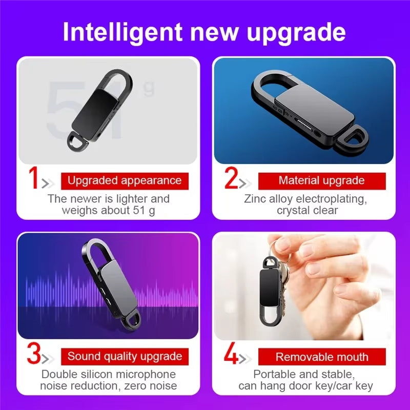S20 Mini Recorder Portable Audio Voice Recorder Hidden Device Sound Keychain Digital Voice Recorder Mp3 Player 4GB-128GB