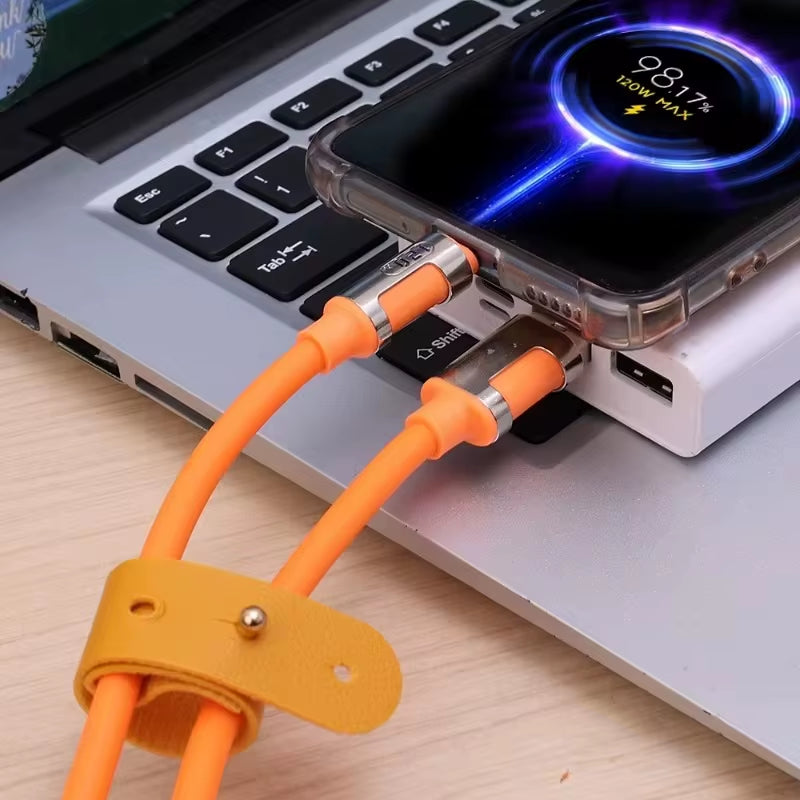 120W LED Digital Display Charger High-speed Type C Data Line Fast Charging USB C Cable Cord for iPhone15 Samsung Huawei Xiaomi