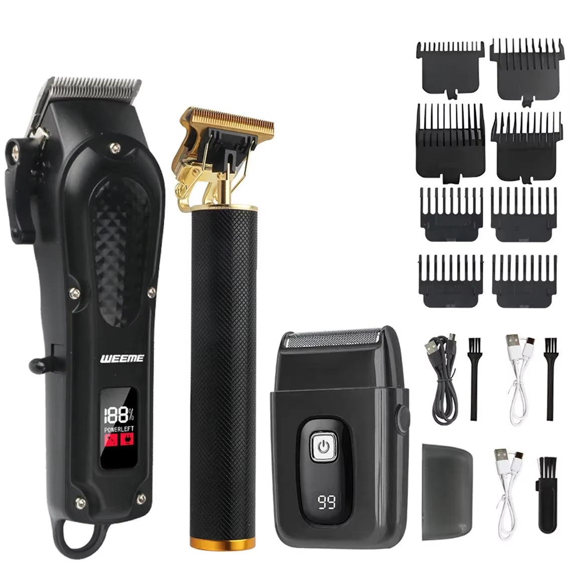 Hair Clipper Cordless Electric Hair Cutting Machine Portable Shaver Barber USB Fast Charging Hair Trimmer Boyfriend's Gift